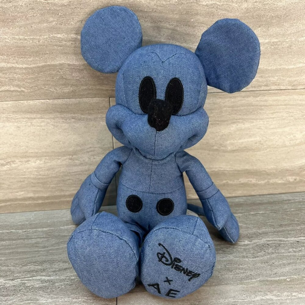 Mickey Mouse Disney Blue Denim American Eagle Special Edition Plush Doll